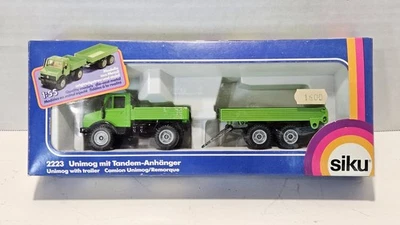 Siku Unimog with Trailer 2223 Mercedes Benz 1/55 w/ Box - Image 1 of 4