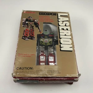 Vintage 1984 Bandai Godaikin Laserion Roboter Figur in OVP fast komplett - Bild 1 von 12