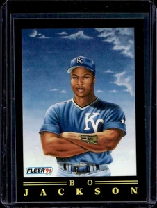 1991 Fleer Bo Jackson Pro Visions Black #5 Royals - Picture 1 of 2