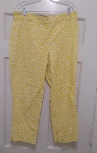 Yellow Talbot's Capri Pants Size 12 - Picture 1 of 4