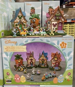 Disney 2025 13 piezas musical iluminado pueblo de primavera de Pascua casa de zanahoria iluminada - Imagen 1 de 10