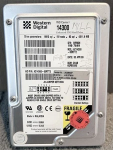 Western Digital Caviar IDE HHD 14300 AC14300-00RTT2 4311,9 Mo 1999 (non testé) - Photo 1/4