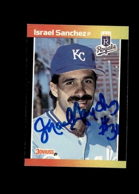Israel Sanchez 1989 Donruss Royals authentic autographed card - Image 1 of 2