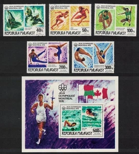 Malagasy Rep. Olympic Games Montreal 5v+MS 1976 CTO SG#338-MS343 - Picture 1 of 1