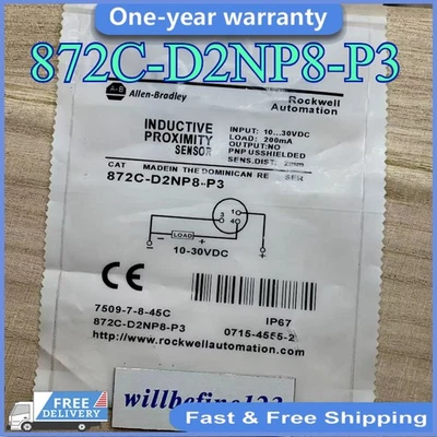 1PCS NEW 872C-D2NP8-P3 Allen Bradley Proximity Switch 872C-D2NP8-P3 Fast Ship ## - Image 1 of 4