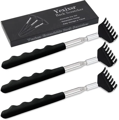 3 Pack Back Scratcher Extendable Metal Portable Back Scratcher for Men Women - Image 1 of 4