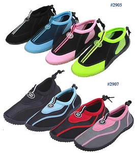 New Womens Slip on Water Shoes/Aqua Socks/Pool Beach Yoga Dance Exercise,Colors - Picture 1 of 9