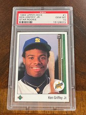 1989 Upper Deck Ken Griffey Jr. #1 Mariners  Star Rookie RC HOF PSA 10 GEM MINT
