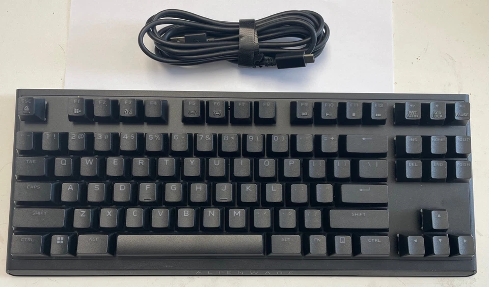 GENUINE Alienware RGB Tenkeyless Mechanical Gaming Keyboard AW420K Dell GYM2D - Image 1 of 1
