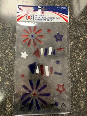 One Gel Ventana Interior Adhesivo EE. UU. Starburst 4 de Julio Decoración 🇺🇸 Foto 1 de 4