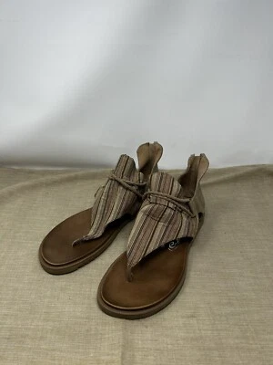 Zapatos sandalia boho a rayas Angelika Sparta talla 11 muy G para mujer Foto 1 de 4