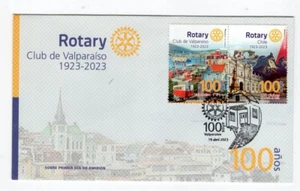 CHILE 2023 Rotary Club de Valparaiso 100 years FDC - Picture 1 of 1