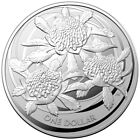 2022 1oz Silver, Wildflowers of  Australia - Waratah BU Coin