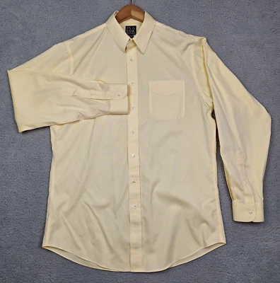 Camisa de vestir Jos A Bank para hombre 16,5-33 amarilla colección viajeros ajuste a medida Foto 1 de 4