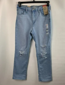 Levi Strauss & Co. Jeans 724 High Rise Slim Straight Crop Distressed Size 8/29 - Picture 1 of 9