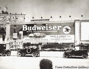 Budweiser Billboard, Asbury Park, New Jersey - 1922 - Historischer Fotodruck - Bild 1 von 1