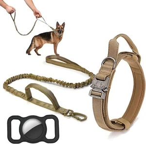 Tactical Dog Collar Leash Set, Adjustable Military Training Nylon Dog Collar(L) - Picture 1 of 6
