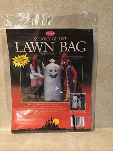 Fun World Spooky Ghost Lawn Bag with Twist Tie. Jumbo 50 Gallon Size- Brand New - Picture 1 of 2