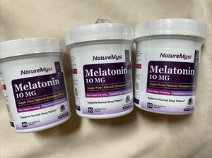 3 pack NatureMyst Melatonin 10mg 90 Tablets SEE PIC # - Picture 1 of 3