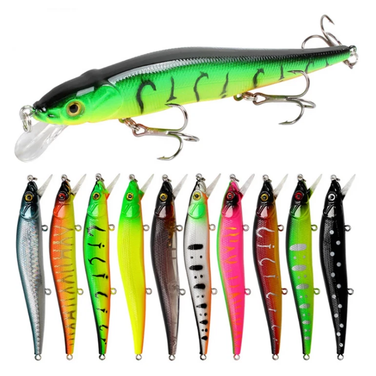 ESCA ARTIFICIALE 10 cm PESCA MINNOW SPINNING SPIGOLA MARE FIUME ACQUA SALATA - Immagine 1 di 4