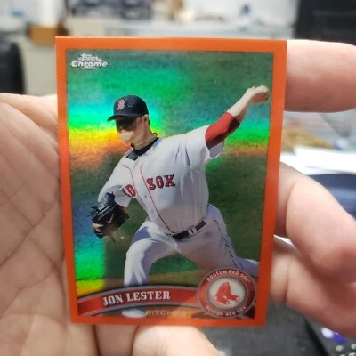 2011 Topps Chrome Orange Refractor Jonnlester # 55 - Image 1 of 2