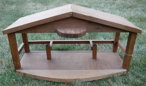 WOOD MANGER FOR NATIVITY SCENE STABLE 13 1/2 TALL BY 25 LONG BY 12 WIDE - Picture 1 of 7