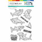 Photo Play Fish Tales Sharks Acrylic Stamp Set 9 Designs Ocean Sea Life