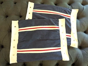 Tommy Hilfiger Pillow Shams (2) Blue Red Stripe All American Classics 20x26 - Picture 1 of 7