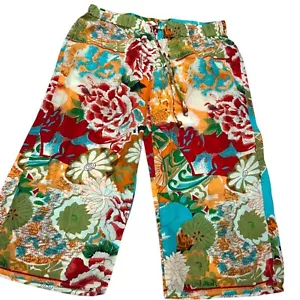 XS Punjammies Women's Bhara Print Pajama Pants Sleepwear Boho Lounge Capri New - Picture 1 of 10
