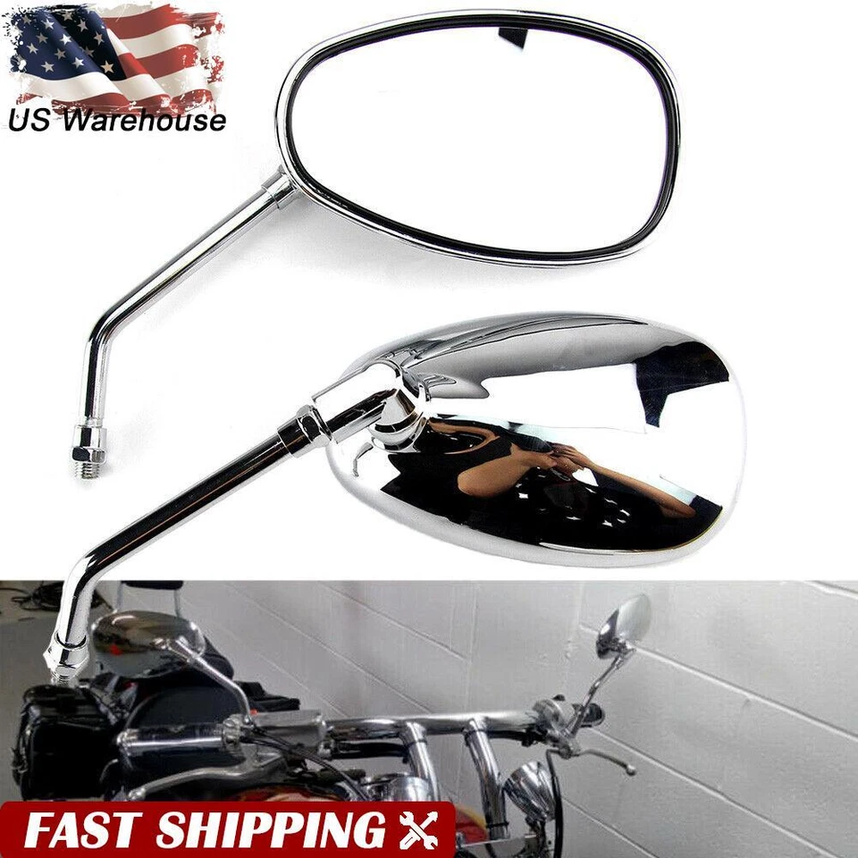 Espejos retrovisores de moto de 10 mm para Honda VTX1300R VTX1800 VT750 VT1100 VLX600 Foto 1 de 4