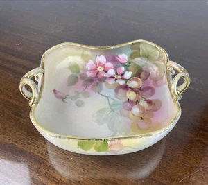 Antique Nippon Candy Dish Grapes Floral 6” - Picture 1 of 11