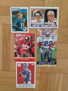 Jerry Rice, Emmitt Smith, Eli Manning, Boomer Esiason, Phil Simms (NFL, Topps) - Bild 1 von 2