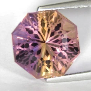 7.13Cts Artistic Natural Ametrine 11.8mm Octagonal Cut Loose Collection Gemstone - Picture 1 of 6