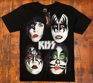 Rock@Tees Kiss Band Faces Double Sided T-shirt L (ts0349) (New) - Picture 1 of 2