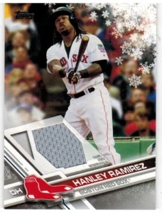 Topps Holiday Walmart 2017 mega reliquias exclusivas R-HR Hanley Ramírez Medias Rojas - Imagen 1 de 3