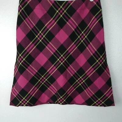 Casual Corner Annex Petites Skirt Women's 0 Pink Plaid Work Career Flaw - Image 1 of 4