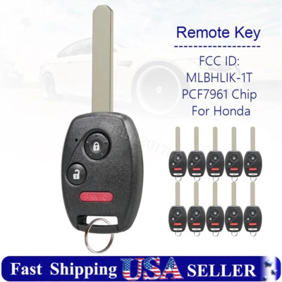 10 Replacement For 2009 2010 2011 2012 2013 Honda Fit Remote Key Fob MLBHLIK-1T - Image 1 of 4