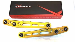 Brazos de control traseros inferiores HARDRACE DORADO (goma endurecido) 96-00 Civic EK EJ EM 7112G - Imagen 1 de 10