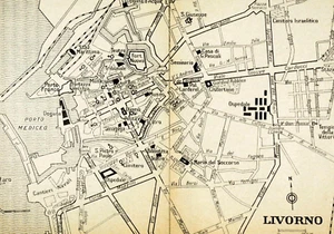 XX Sec.Orig. XiloTopographica_LIVORNO,Stadt,Hafen und Umgebung,Toskana.Ätna.. - Bild 1 von 2