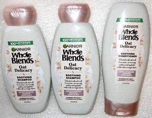 GARNIER WHOLE BLENDS OAT DELICACY SOOTHING 2 SHAMPOO +1 CONDITIONER SENSITIVE - Picture 1 of 3
