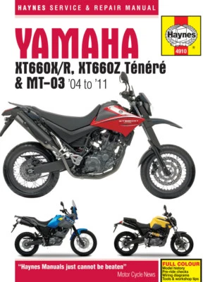 Manual de Servicio Yamaha XT 660 & MT-03 2004 ,05 ,06 ,07 ,08 ,09 ,10 & 2011 - Imagen 1 de 3