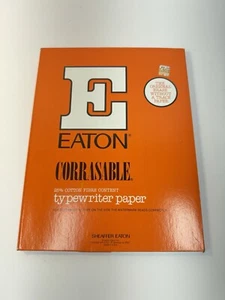 VTG Eaton's Corrasable Typewritter Paper 8.5 X 11 Medium Weight 16 lb 49 sheets - Picture 1 of 4