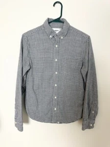 Goodfellow & Co. Herren Button Down Hemd Größe S Navy Weiß Kariert Langarm - Bild 1 von 9