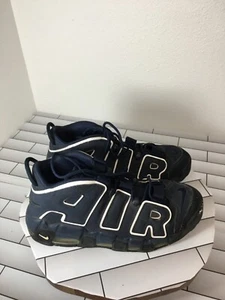 Size 9.5 - Nike Air More Uptempo Obsidian Navy Blue - Picture 1 of 10