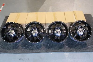 POLARIS SPORTSMAN 570 12" COBRA BLK ATV / UTV ALUMINUM WHEELS ( SET 4 ) POL3CA - Picture 1 of 3
