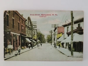 AK Ferry Street Montgomery West Virginia Zim Card um 1917 - Bild 1 von 5