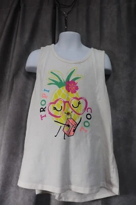 Wonder Nation Girls White Tank Top Tropi Cool Pineapple Size Large (10-12) - Image 1 of 3