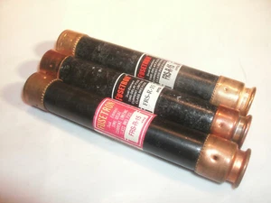BUSSMAN FRS-R-15 FUSETRON TIME DELAY FUSE 15 AMP 600V RK5 FRSR15 - LOT OF 3 - Picture 1 of 1