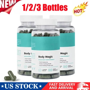 1-3 Packs Body Magic Chlorophyll Pills For Underarms Breath Body Odor Removal - Picture 1 of 13