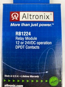 RB1224 Relay Module 12/24VDC 75Ma DPDT ALTRONIX 12VDC 24VDC - Picture 1 of 1